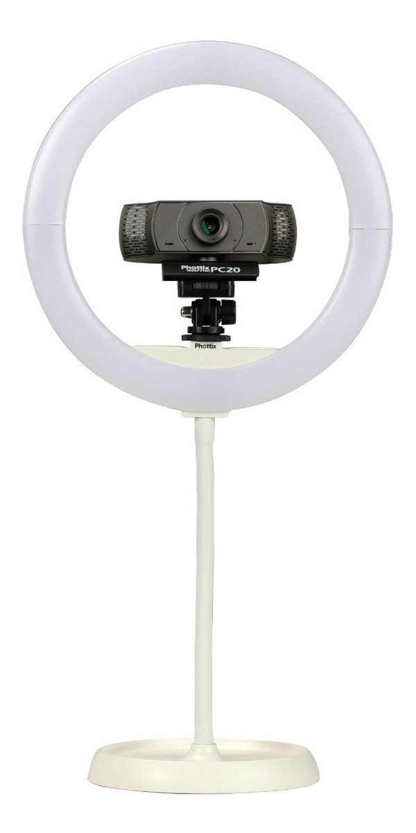 Kit Aro Ring Led Nuada10 Ø26cm + Webcam Hd Pc-20 Phottix - Imagen 2
