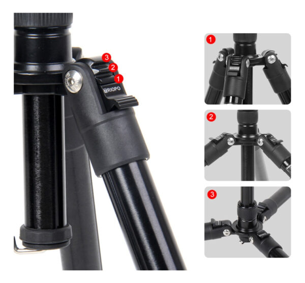 Tripode Monopie Triopo Cabezal Video Fluido K2808 - Imagen 4