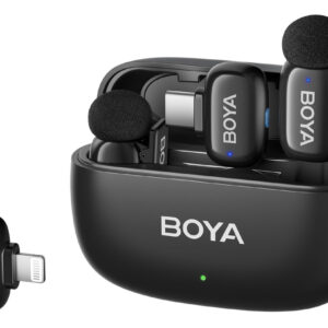 Kit 2 Microfonos 2.4ghz Boya Mini-12 Negro Lightning / Usb-c