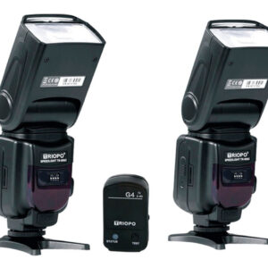 2 Flashes Triopo Tr950ii P/ Canon Nikon Fuji + Emisor G4