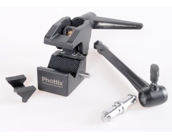 Pinza Brazo Abrazadera Soporte Clamp Phottix P Flash Led Mic - Imagen 5
