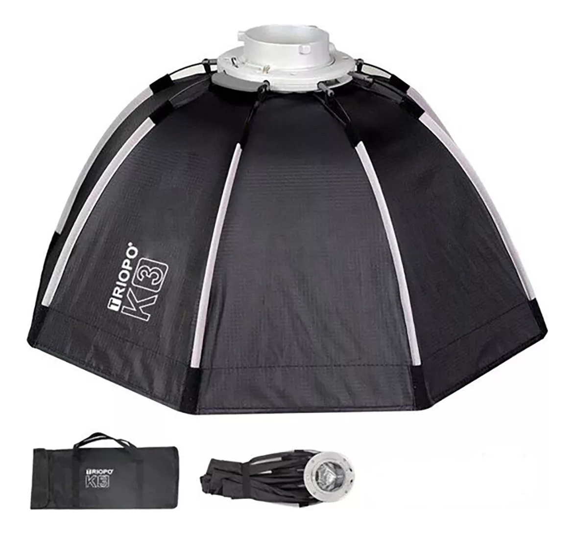 Kit Octo Softbox 90cm Con Adaptador Para Flash De Zapata - Imagen 8