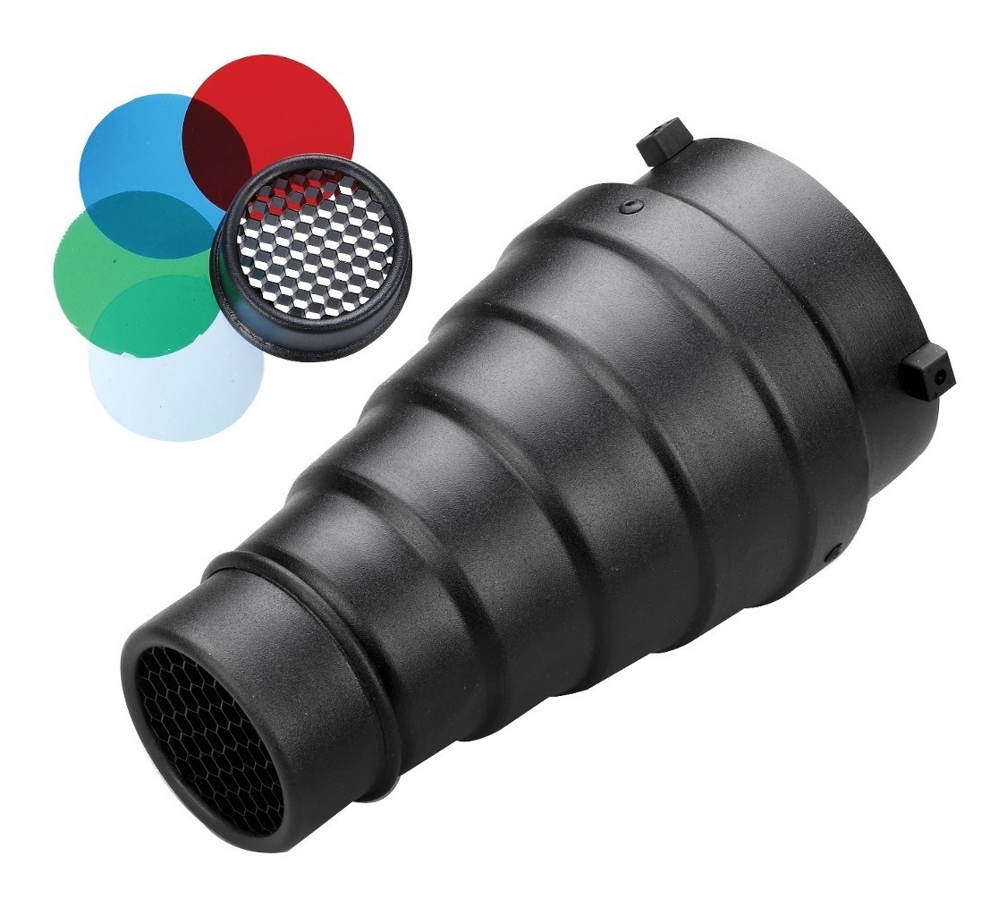 Kit Snoot Visico Filtros Color + Adaptador Montura P/ Flash - Imagen 2