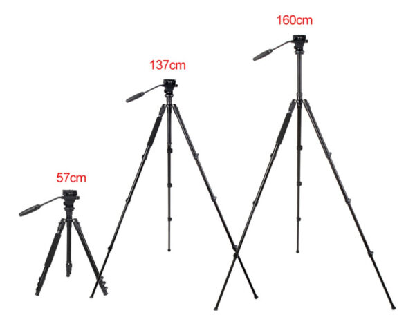 Tripode Monopie Triopo Cabezal Video Fluido K2808 - Imagen 3