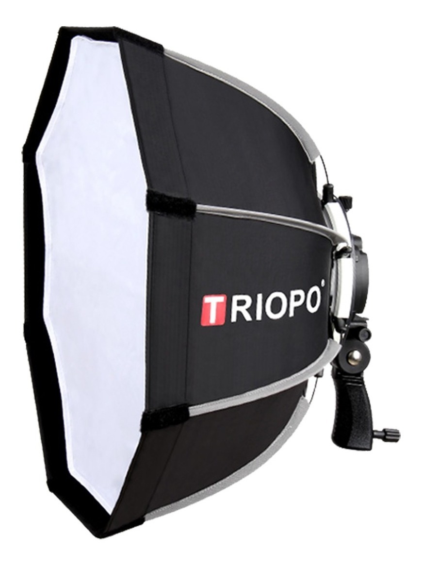 Kit Flash Canon Triopo 982iii Emisor Ttl G1 Pie Octo Soft Box 90cm - Imagen 4