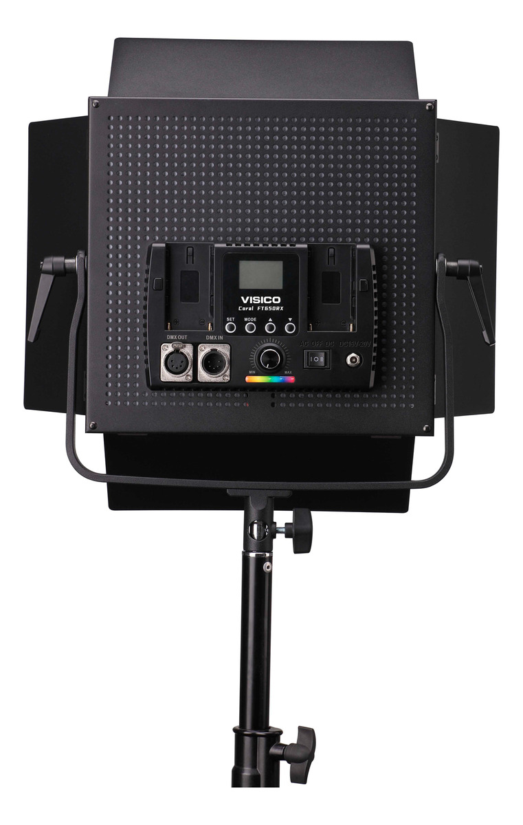 Kit Panel Led Rgb Chapaletas Pie 247cm Softbox Ft650r Visico - Imagen 2