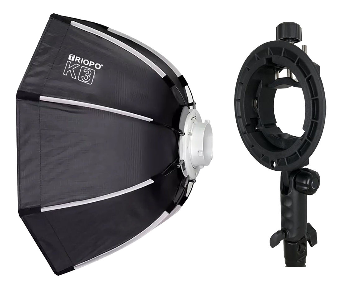 Kit Octo Softbox 90cm Con Adaptador Para Flash De Zapata - Imagen 2