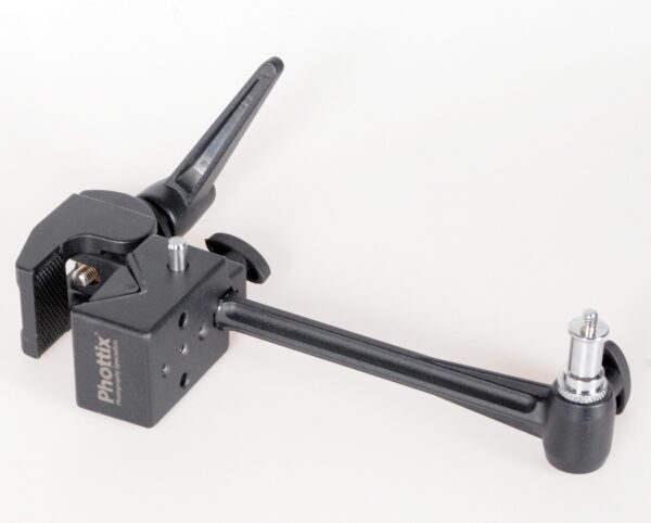 Pinza Brazo Abrazadera Soporte Clamp Phottix P Flash Led Mic - Imagen 6