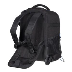 Espalda y sistema de arnés acolchado de la mochila fotográfica Benro Hiker 1000 con ruedas