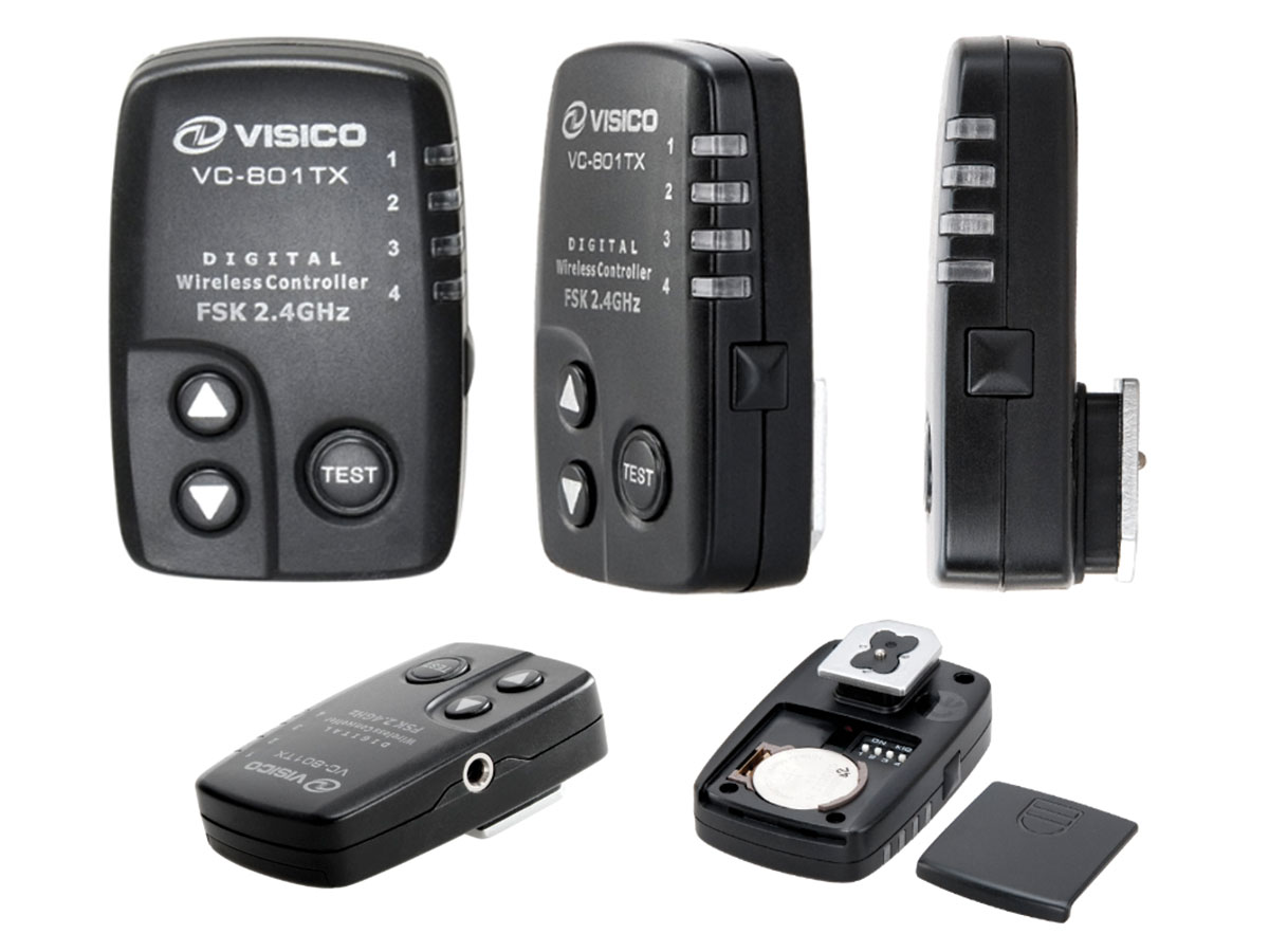 Emisor Visico VC-801TX compatible con cámaras de contacto central activo