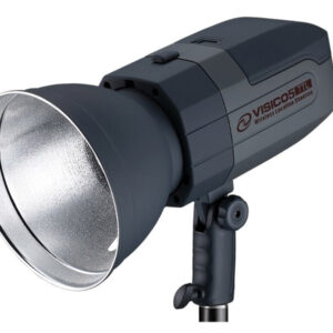 Flash de estudio Visico 5 de 400 W a batería con TTL y HSS – vista frontal