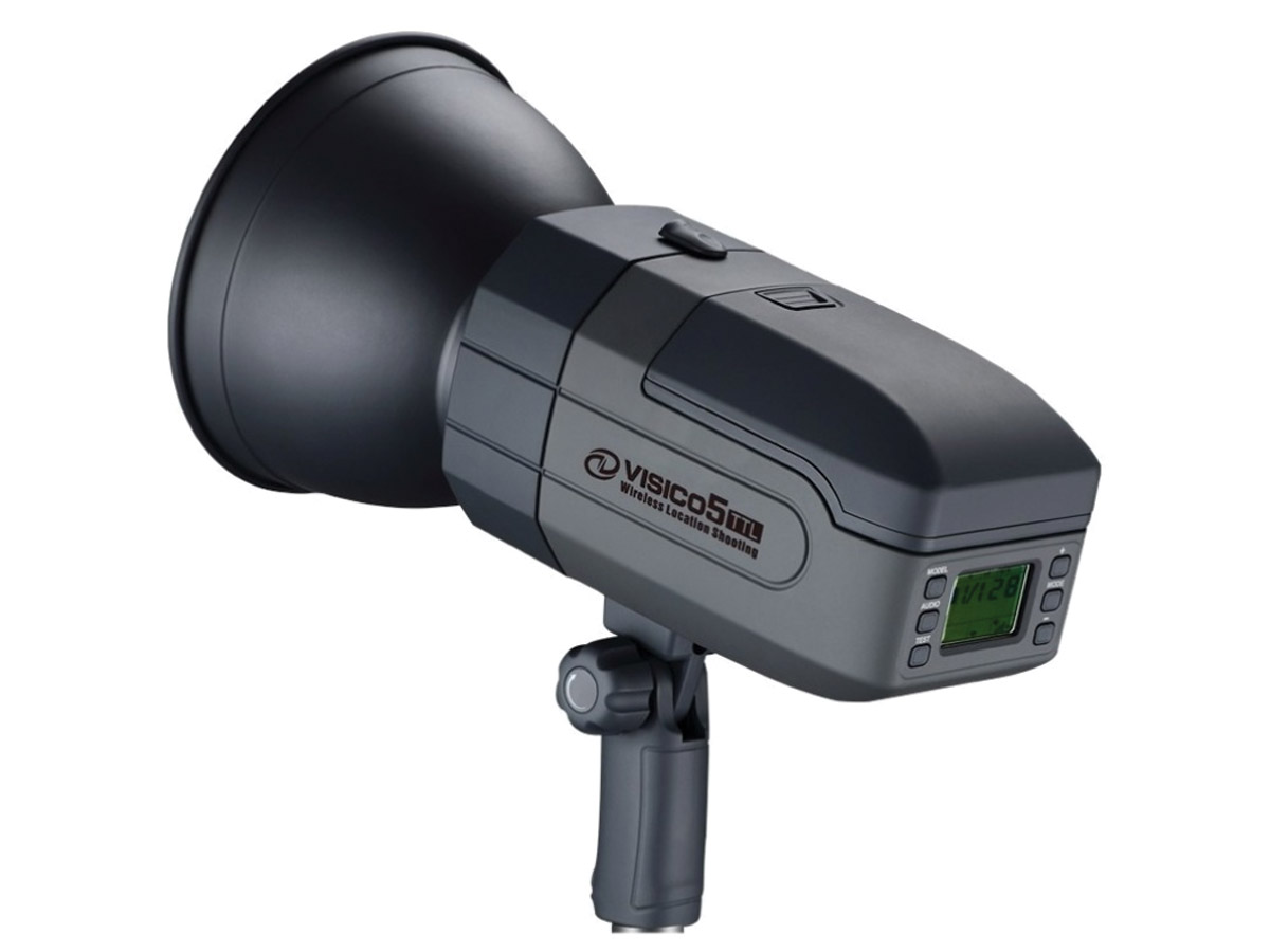 Flash de estudio Visico 5 de 400 W a batería con TTL y HSS – kit completo