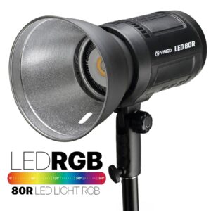 Luz LED RGB Visico LED-80R 80W con montura Bowens para fotografía y video creativo