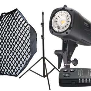 Kit fotográfico newborn Visico 300W con softbox octogonal 170 cm