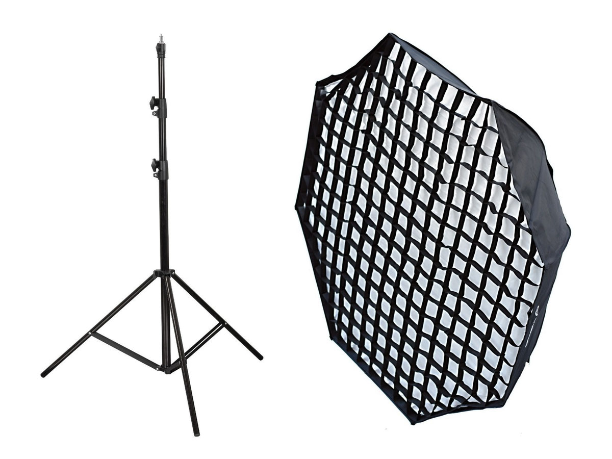 Kit Fotográfico Newborn Visico 300W + Softbox Octogonal 170cm + Pie + Emisor - Imagen 3