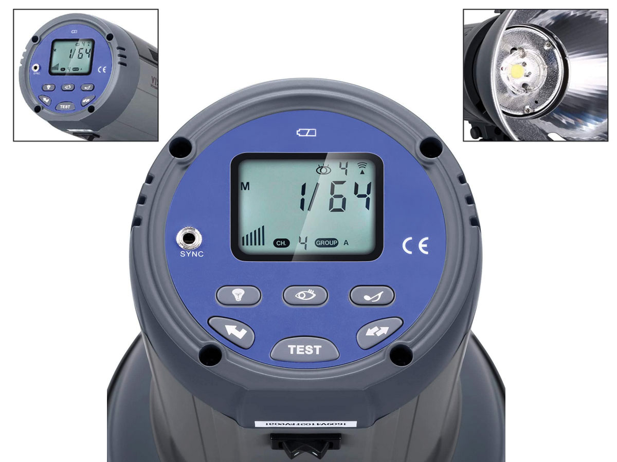 Panel de controles trasero del Visico 4 con pantalla y ajustes de potencia.