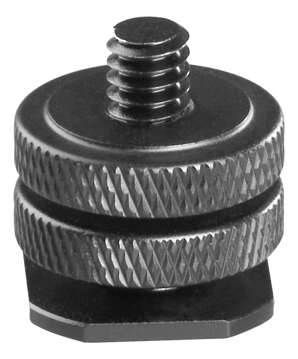 Soporte Metalico Base Zapata Rosca Macho 1/4 Doble Tuerca - Imagen 4