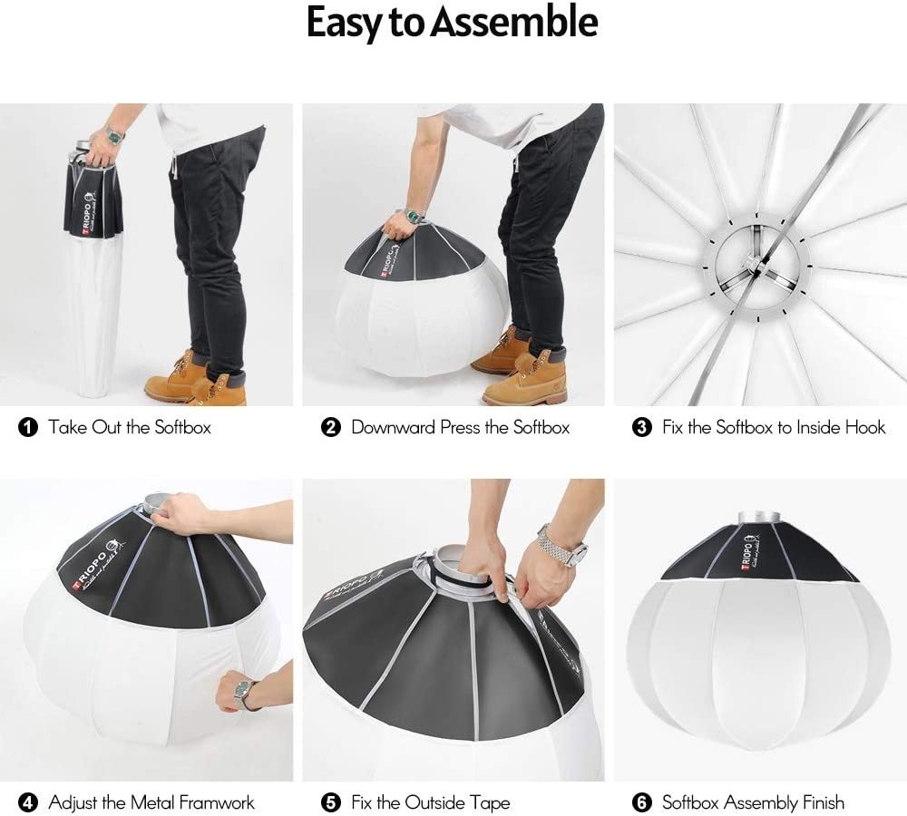 Soft Box Difusor Linterna Triopo Lantern Kq85 85cm P/ Bowens - Imagen 7