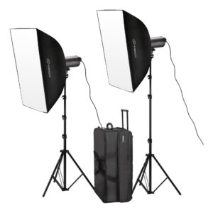 Visico Kit Vc-600 Hh Ii Plus Kit Iluminacion 2 Flash Estudio 600w Soft Box Bolso