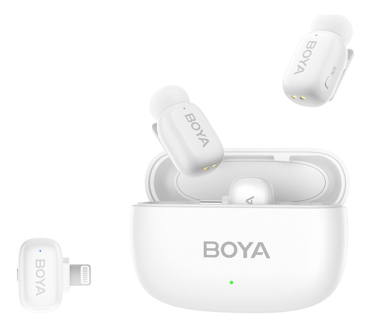 Kit 2 Microfonos 2.4ghz Boya Mini-13 Blanco Lightning Usb-c