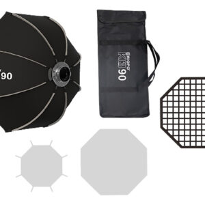 Octobox Triopo 90cm C/ Grid P/ Flash Led Estudio M/ Bowens