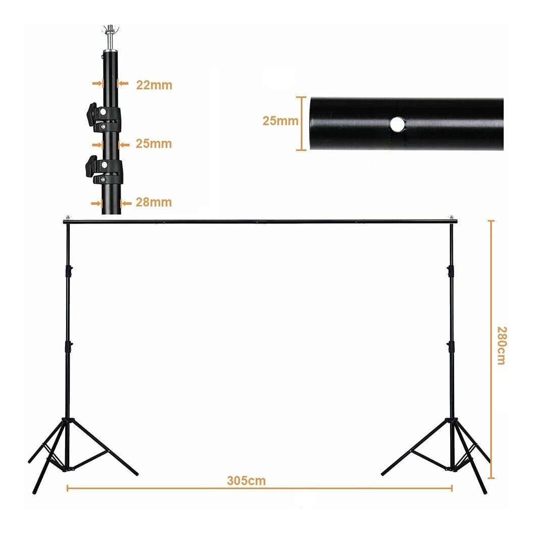 Soporte Porta Fondo Sinfin Visico 305*280cm Bolso+ 4 Broches - Imagen 6
