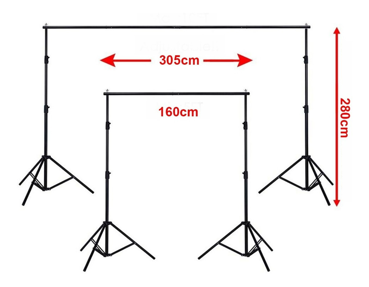Soporte Porta Fondo Sinfin Visico 305*280cm Bolso+ 4 Broches - Imagen 4
