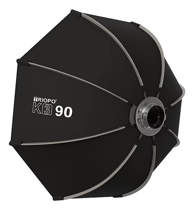 Octobox Triopo 90cm C/ Grid P/ Flash Led Estudio M/ Bowens - Imagen 4