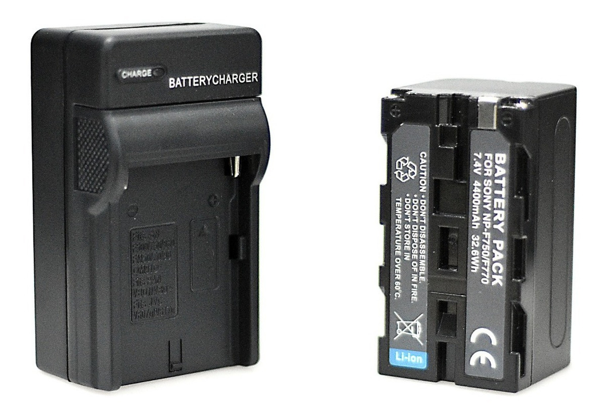 Cargador 220volts + Bateria Np-f770 P/ Iluminador O Aro Led