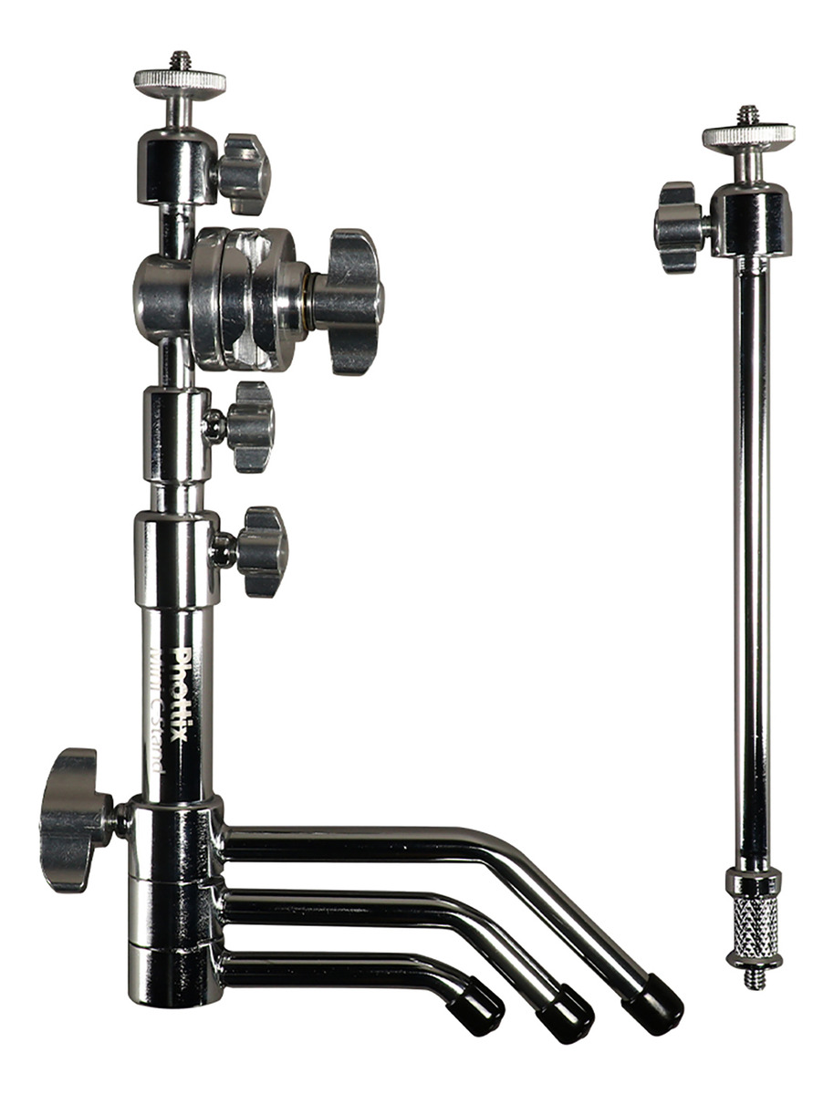 Mini C-stand Phottix Mini Soporte Tipo Araña Cromado - Imagen 2